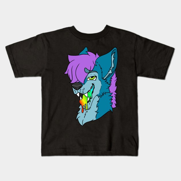 Furry drool Kids T-Shirt by WolvesSoul